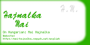 hajnalka mai business card